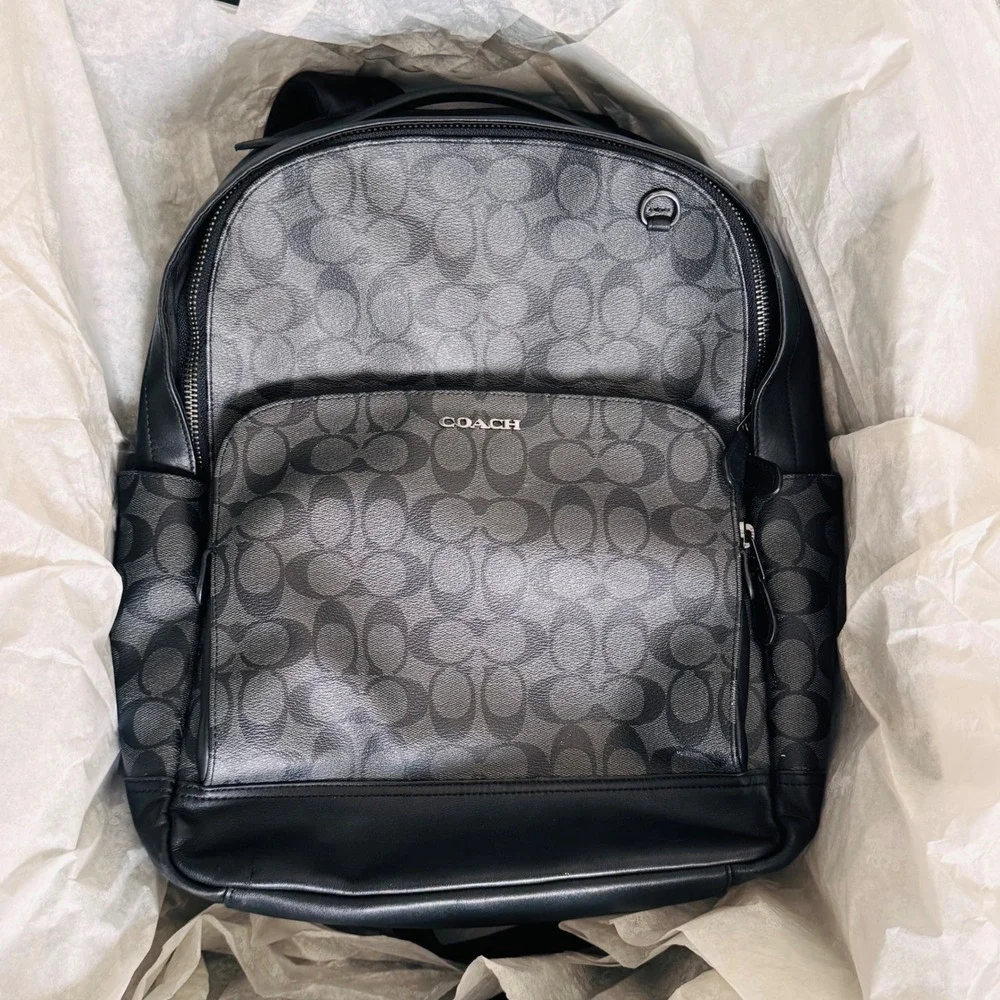 coach houston backpack qb/bk COACH Signature Canvas Warner Backpack CW211 QBNRX TAN Black Designed for hands Coach Houston Flight Bag